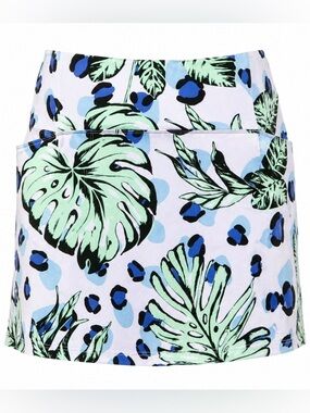 NWT Tribal Xix Palms Tropical Skort Skirt UPF50 Extra Large